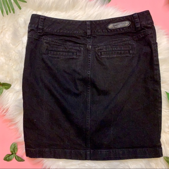 SOLD- American Living Black Denim High Waist Skirt Size 8 Pockets - Picture 4 of 11